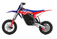 RFN Warrior SX-E5 youth e-moto rear angle showing suspension and swingarm