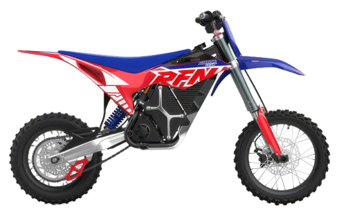 RFN Warrior SX-E8 electric motocross bike full side profile view