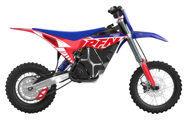 RFN Warrior SX-E8 electric motocross bike full side profile view