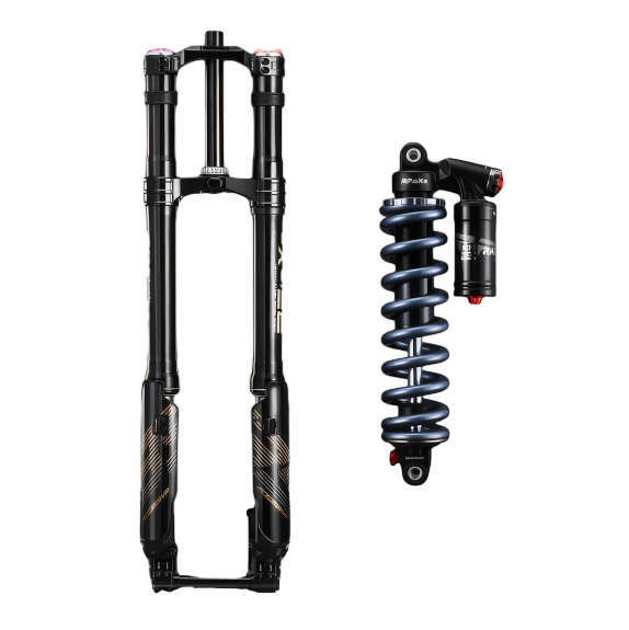 RFloXa Hawk35 Max fork and RAB53RV rear shock full suspension kit – complete front and rear upgrade for electric dirt bikes, $1,249 at BHive Moto Shop Utah
