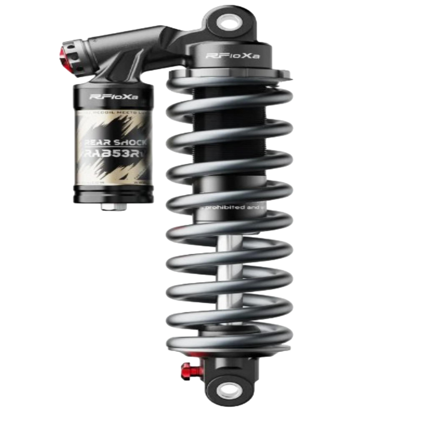 RFloXa RAB53RV rear shock full-length view – drop-in suspension upgrade at BHive Moto Shop Utah