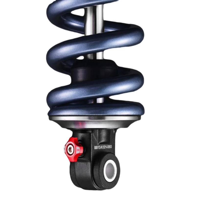 RFloXa RAB53RV rear shock reservoir and adjuster detail – precision-tuned for off-road performance
