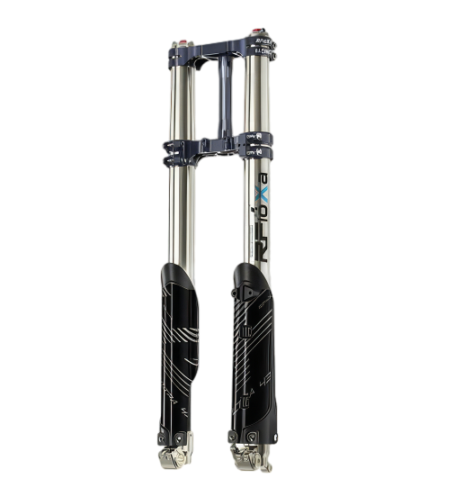 RFloXa Ultra43 front fork primary shot – 43mm premium suspension upgrade for Sur-Ron Ultra Bee, $1,590 at BHive Moto Shop