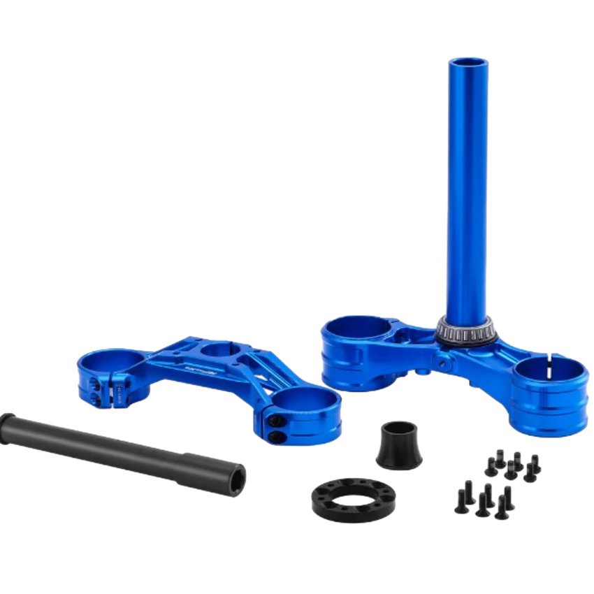 RFloXa drop crown triple clamp kit hardware detail – complete hardware included, professional install at BHive Moto Shop Utah