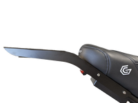 GhostCat Rear Rack & Basket Package, flat rear rack extending behind the seat, side view