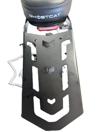 GhostCat Rear Rack & Basket Package, rear rack plate behind GhostCat seat, rear view