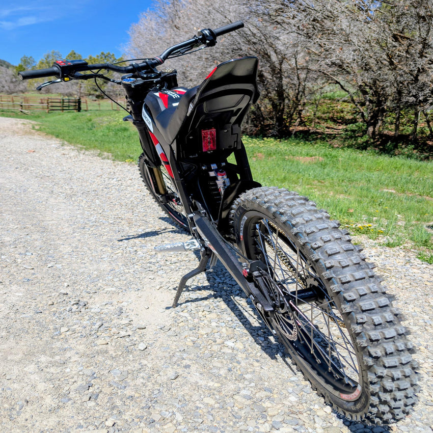 rear wheel, exhaust-free electric drivetrain, off-road