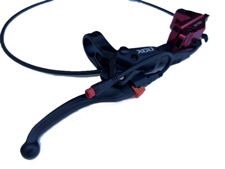 GhostCat Front Brake Reservoir & Handle (Right), black lever with reservoir and hose