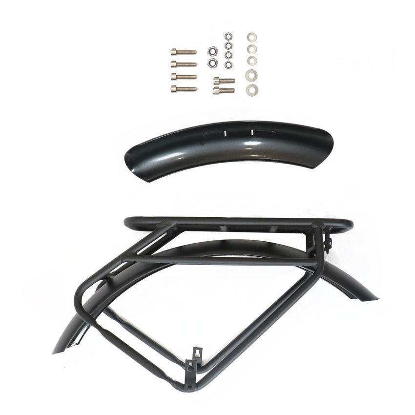 SPECTER-S rack and fender with hardware, angled