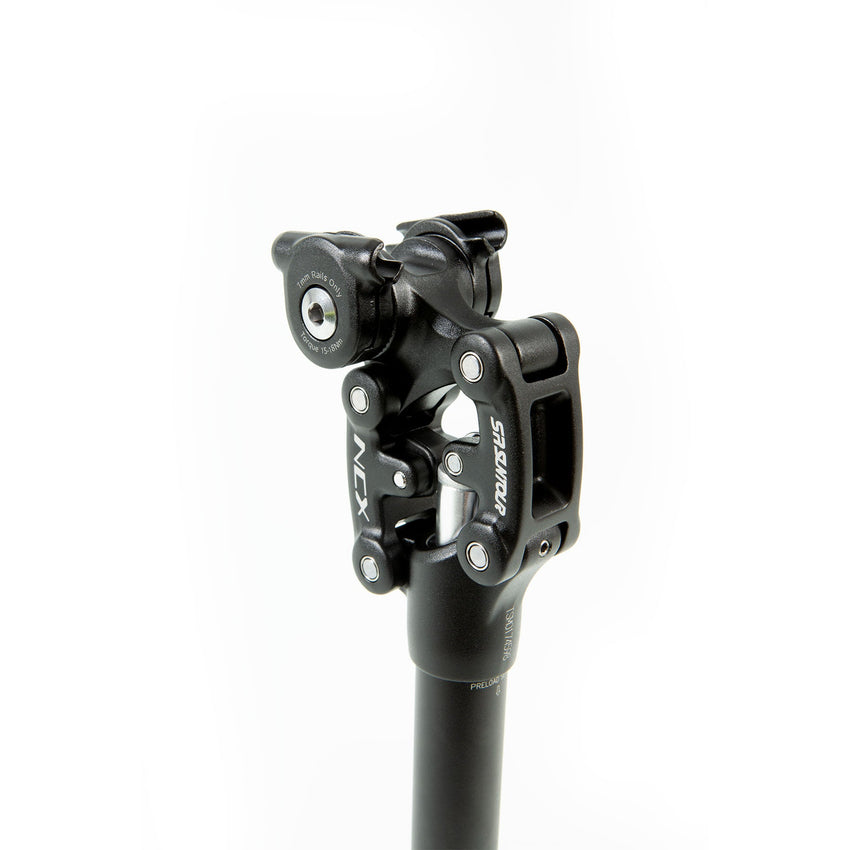 SR Suntour NCX Suspension Seatpost: NCX seatpost head close-up