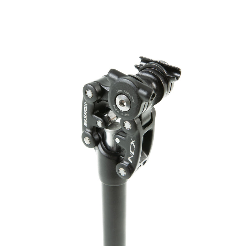 SR Suntour NCX Suspension Seatpost: NCX seatpost head angled