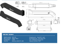 Eunorau META / DEFENDER / FAT-HS Battery 48V 15Ah / 17Ah: SSE-103 battery dimension drawing