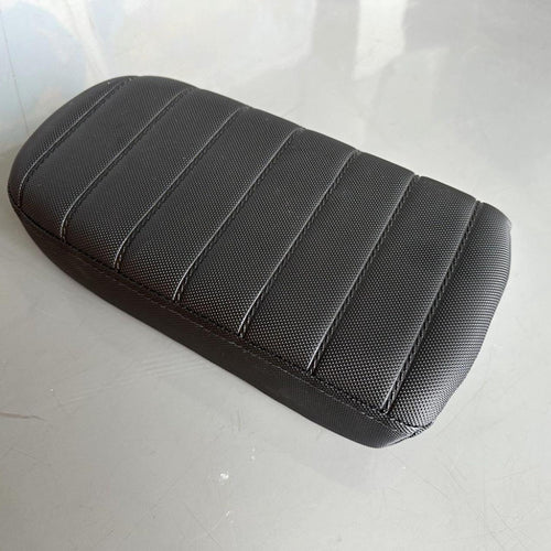 Freego Passenger Seat Cushion, black pleated pad, top view