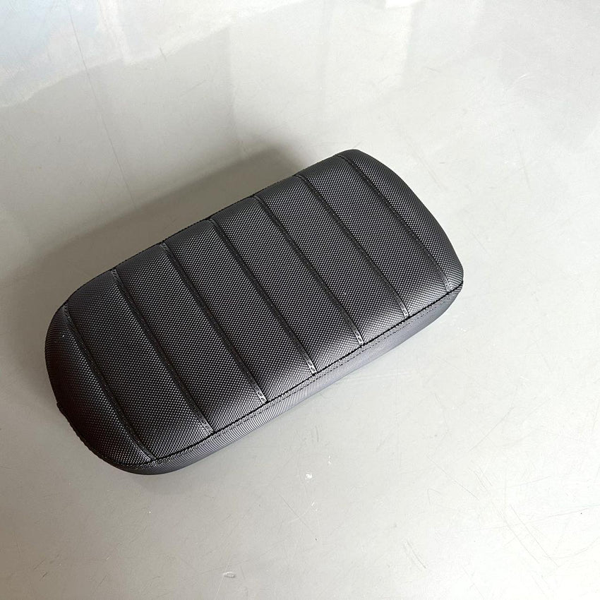 Freego Passenger Seat Cushion, front view of black stitched pad