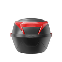 Freego Electric Bike Rear Trunk, front view with red accent