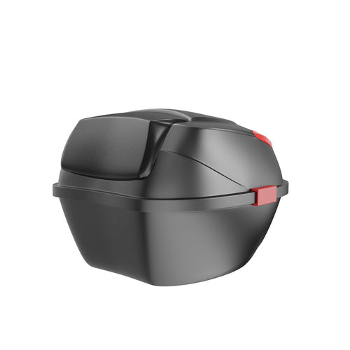 Freego Electric Bike Rear Trunk, black top case side view