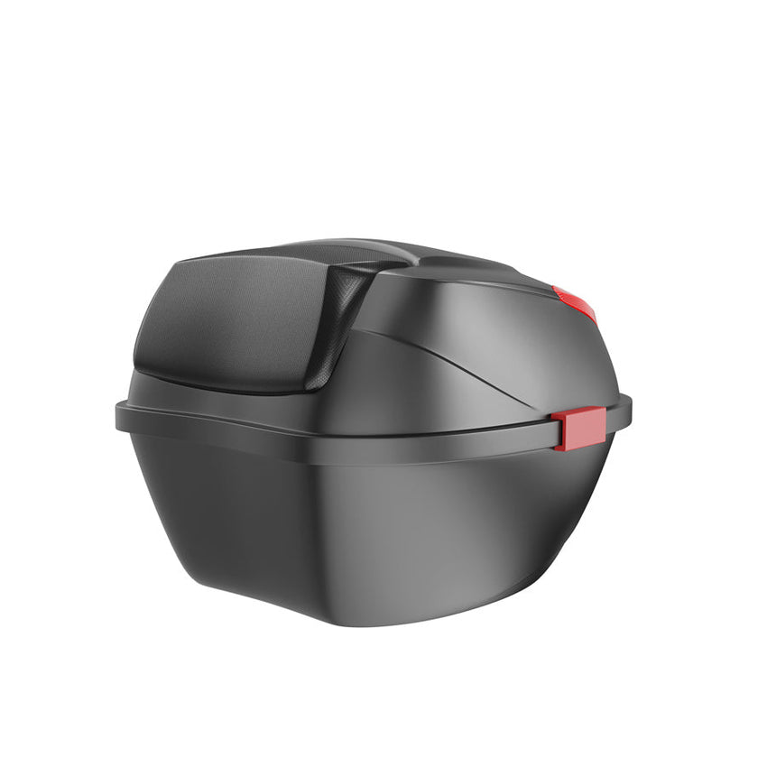 Freego Electric Bike Rear Trunk, black top case side view