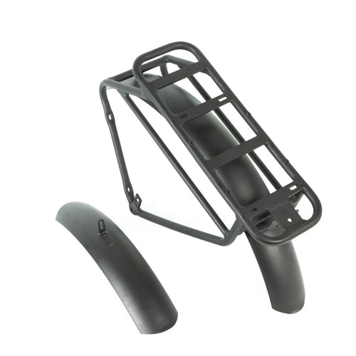 DEFENDER rack and fender set, angled view