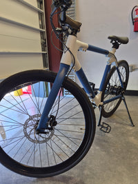 VanPowers City Vanture belt drive ebike rear angle showing belt drivetrain system detail