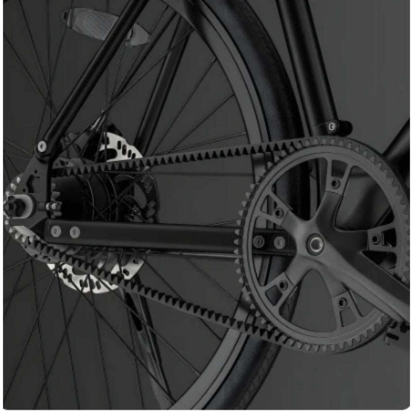VanPowers City Vanture lightweight ebike integrated battery and downtube close-up