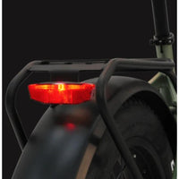 VanPowers Cycanon fat tire electric cruiser bike saddle and fender vintage styling detail