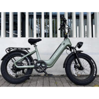 VanPowers Cycanon vintage fat tire e-bike lifestyle shot – retro style electric cruiser available at BHive Moto Shop West Jordan Utah