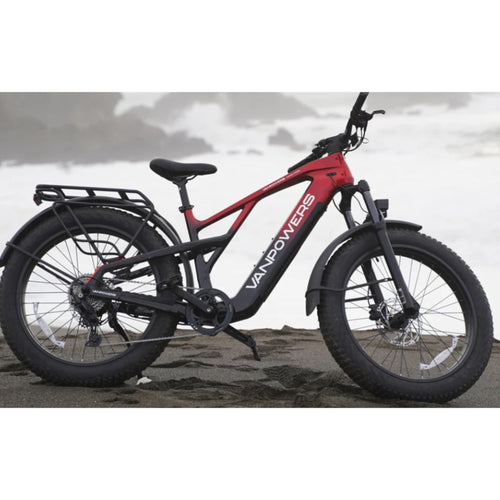 VanPowers GrandTeton Pro all terrain fat tire e-bike rear hub motor and wheel close-up