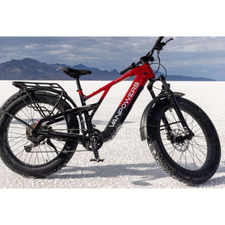 VanPowers GrandTeton Ultra mid drive electric mountain bike cockpit and LCD display detail