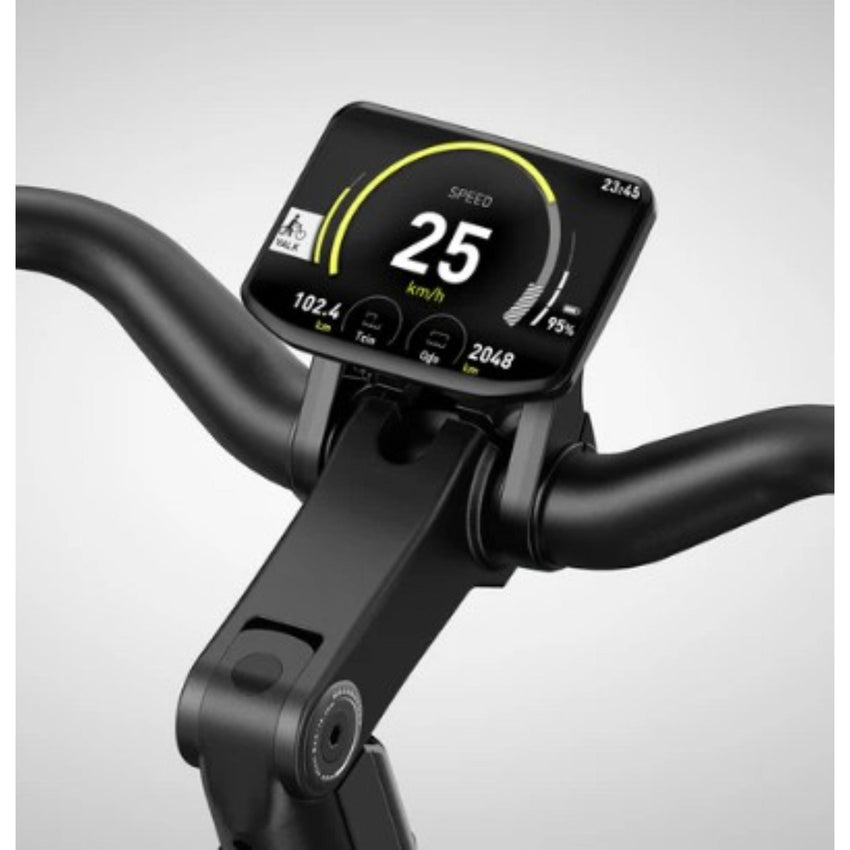 VanPowers UrbanGlide Ultra mid drive ebike saddle and seatpost ergonomic detail