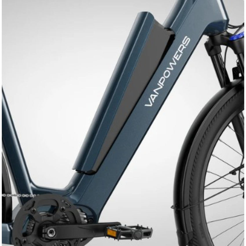 VanPowers UrbanGlide Ultra lightweight urban electric bike rear derailleur and cassette view