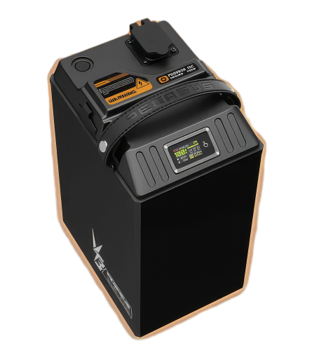 Ventus Ultra Bee battery 96V 56Ah connector and port detail – compatible with Aetos V9600 ULTRA controller