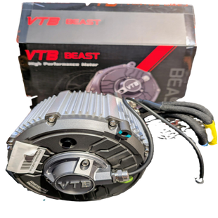 Ventus VTB 48kW motor primary product shot – transparent background, drop-in for electric dirt bikes