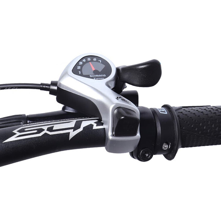 Freego X2 Shimano 7-Speed Finger Shifter mounted on a handlebar