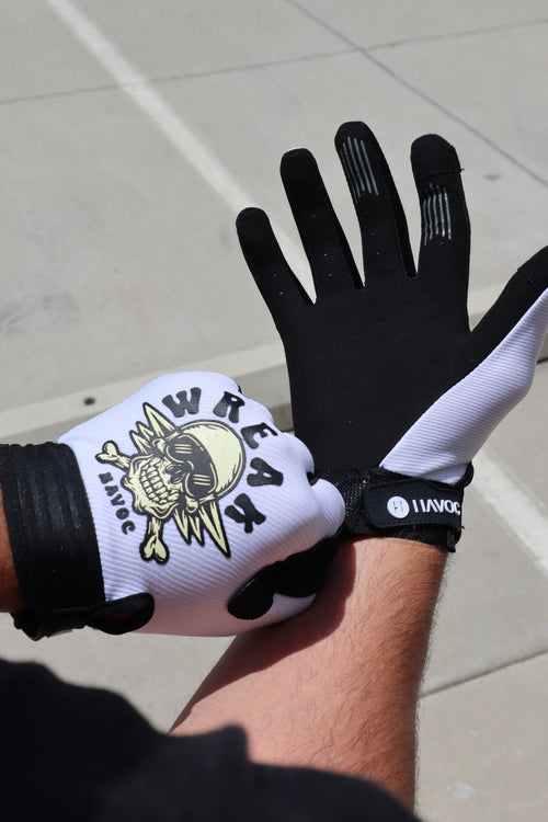 Havoc Skull and Crossbones riding gloves, image 2