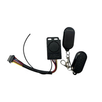 Freego Anti-Theft Alarm Siren module, wiring and remotes, side view
