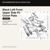 Left Front Upper Side Plate Cover Plate For RFN Warrior Pro SX-E15 & SX-E15 Plus