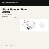 Number Plate For RFN Warrior Kids SX-E5
