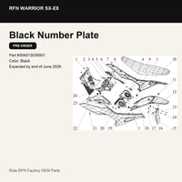 Number Plate For RFN Warrior SX-E8