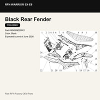 Rear Fender For RFN Warrior SX-E8