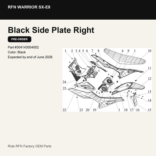 Side Plate Right For RFN Warrior SX-E8