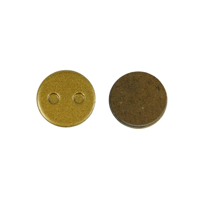 Freego Semi-Metallic Brake Pads, round pads front and back side by side