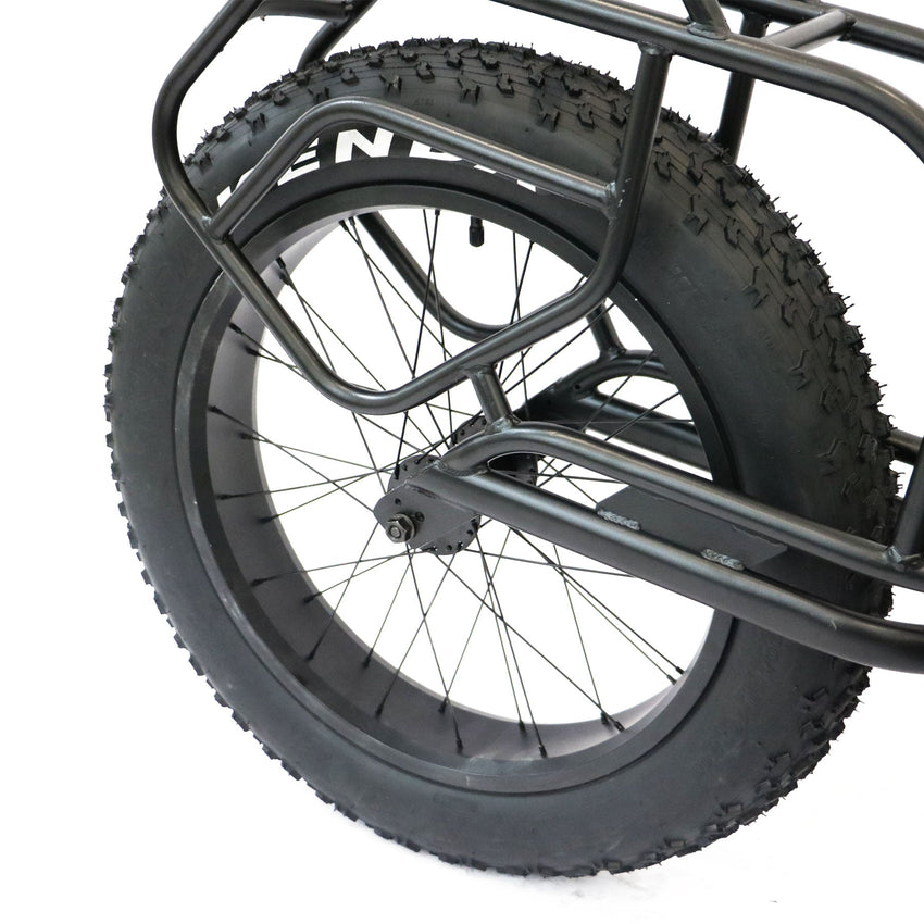Eunorau Fat Tire Cargo Trailer: trailer 20 x 4 fat tire close-up
