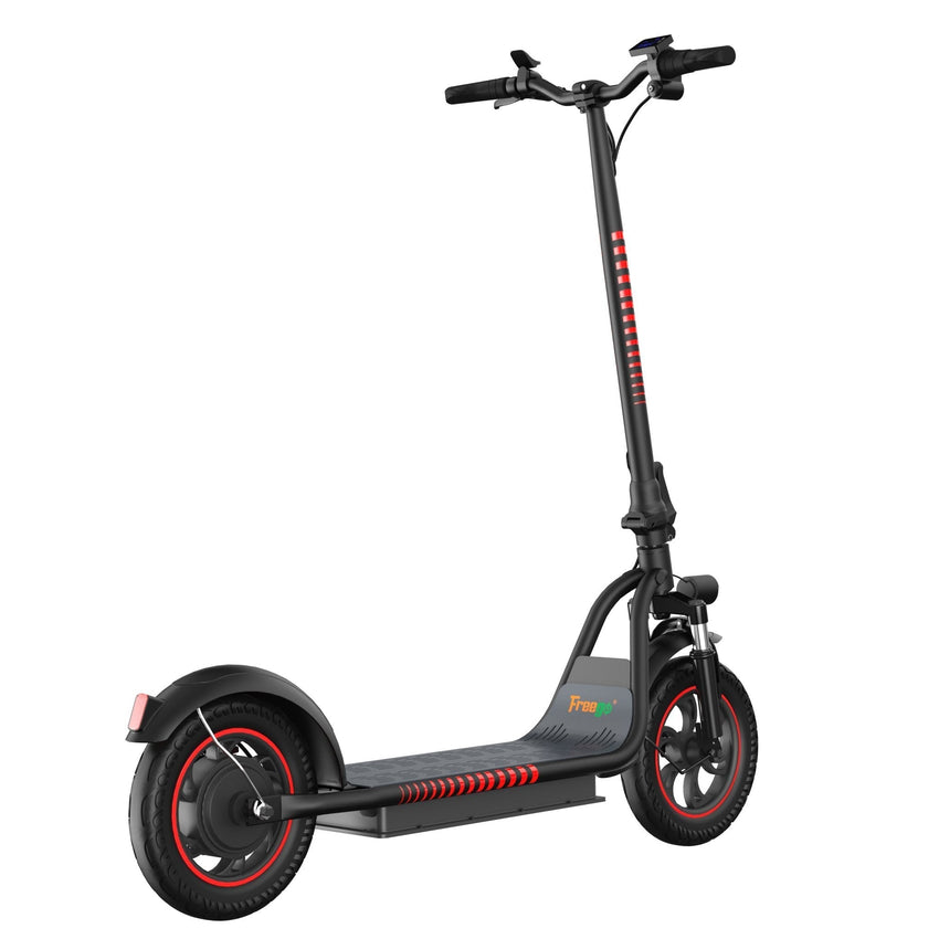 Freego F12 electric scooter, rear three-quarter view