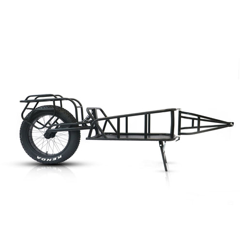 Eunorau Fat Tire Cargo Trailer: one-wheel trailer side profile
