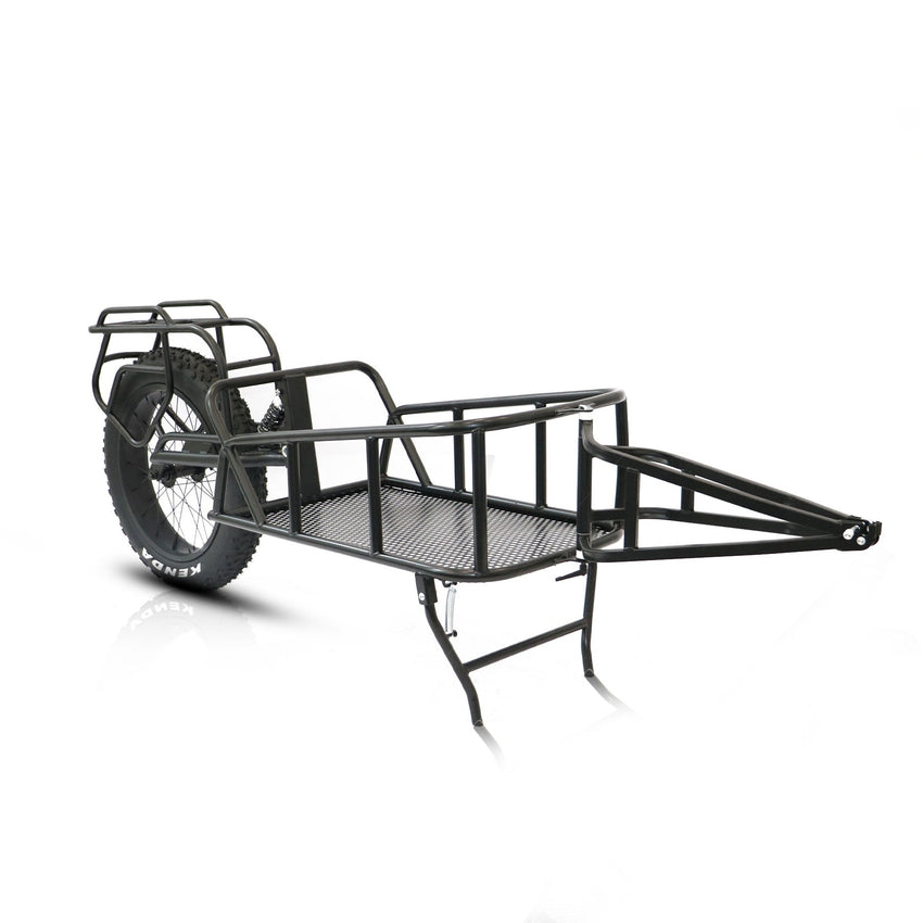 Eunorau Fat Tire Cargo Trailer: one-wheel trailer with stand