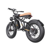 Freego F1 fat tire e-bike, rear three-quarter view with fender