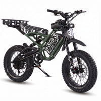 GhostCat F4X Hunter's Edition Full Bundle, army green frame with rear rack and camo battery wrap