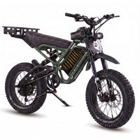 GhostCat F4X Hunter's Edition Full Bundle, army green frame, black seat, rack, American Flag battery wrap