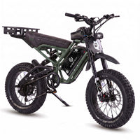 GhostCat F4X Hunter's Edition Full Bundle, army green frame, black seat, rack, Spider Web battery wrap