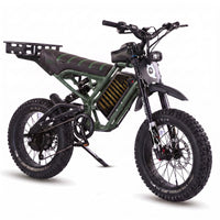 GhostCat F4X Hunter's Edition Full Bundle, army green frame, black & green seat, rack, American Flag battery wrap